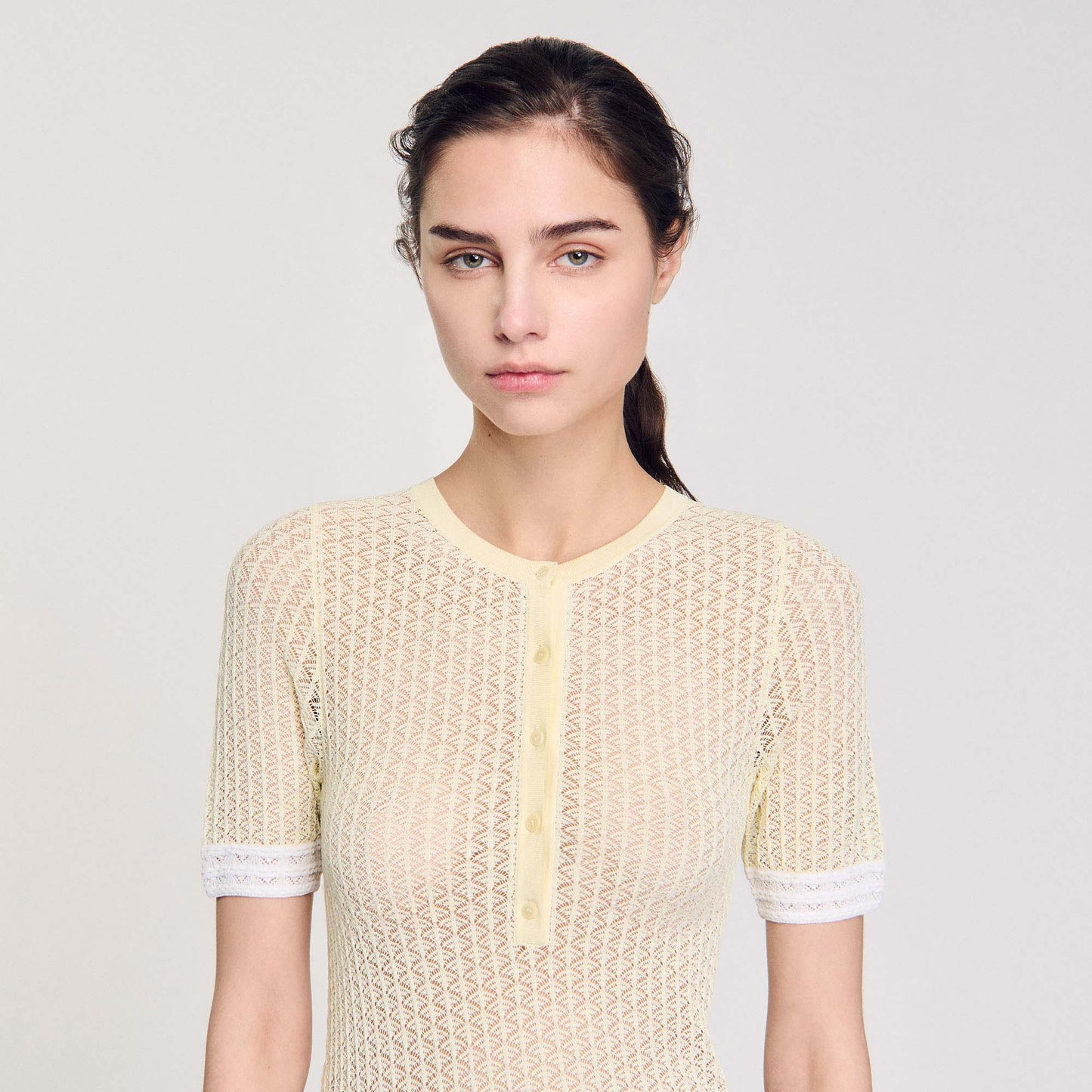 Citron Short-Sleeved Jumper Light Yellow