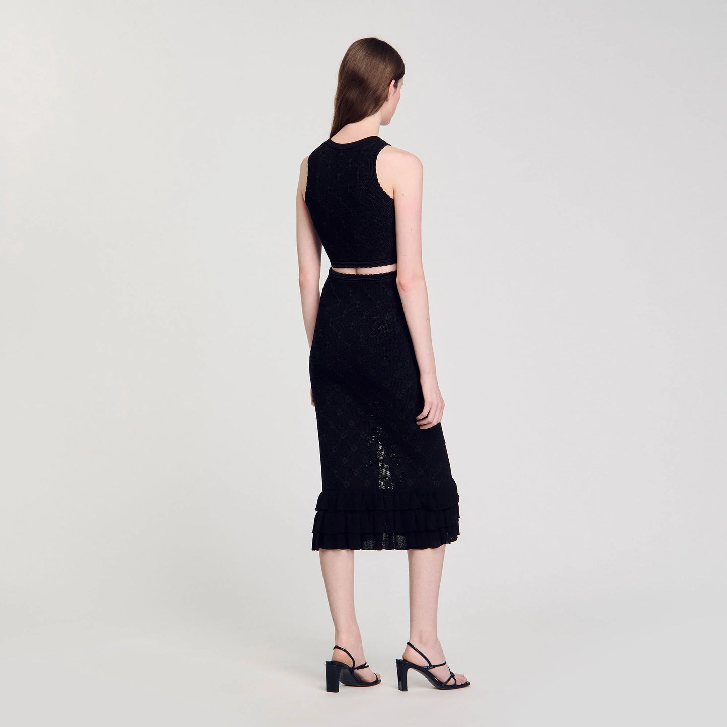 Alerio Decorative Knit Top Black