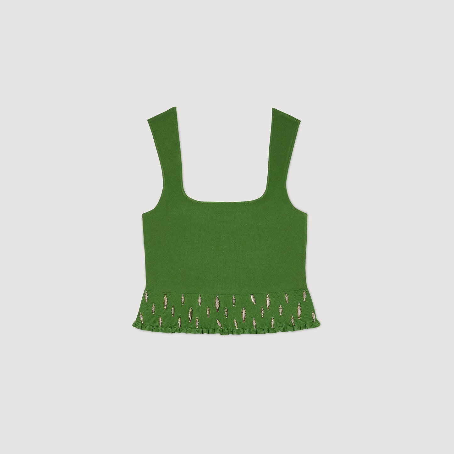 Sautie Knit Top With Charms Green