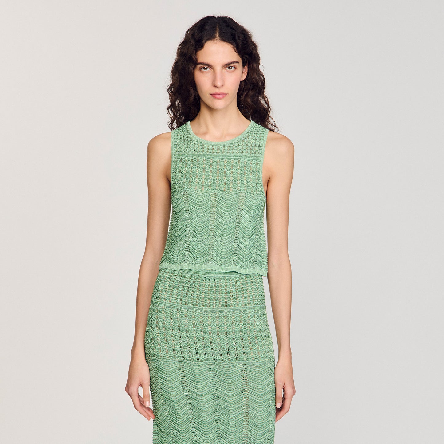 Decorative Knit Jumper Mint