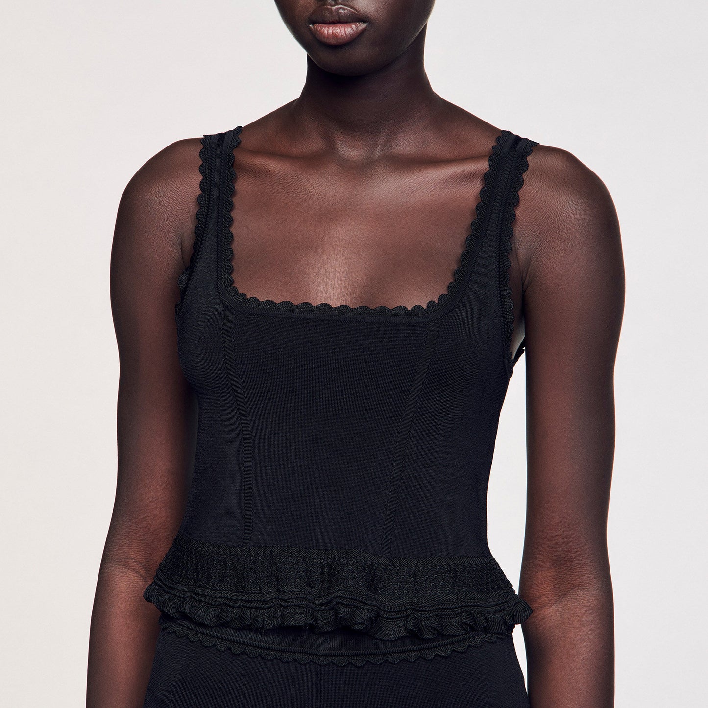 Tilly Ruffled Top Black
