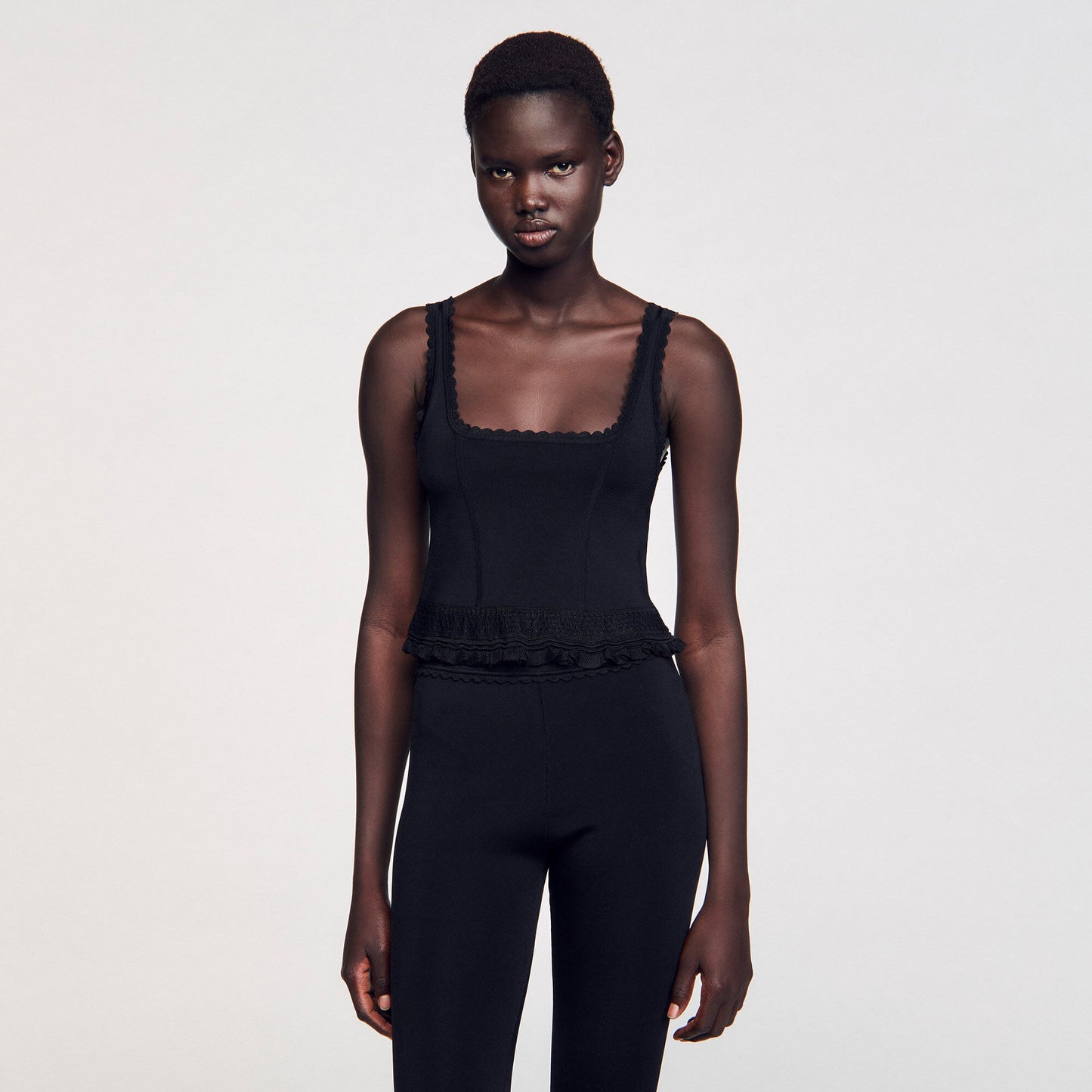 Tilly Ruffled Top Black