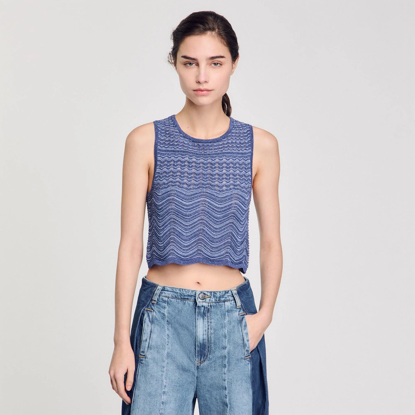 Lulu Glitter Knit Jumper Royal Blue