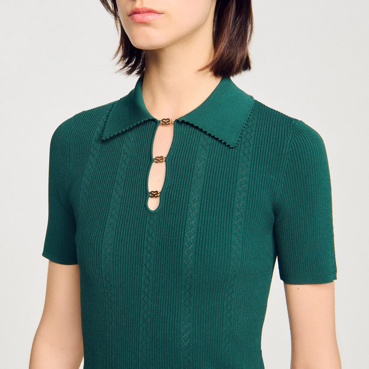 Mahee Polo Jumper Dark Green