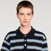 Stanislas Striped Polo Jumper Navy Blue