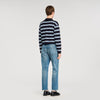 Stanislas Striped Polo Jumper Navy Blue