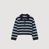 Stanislas Striped Polo Jumper Navy Blue