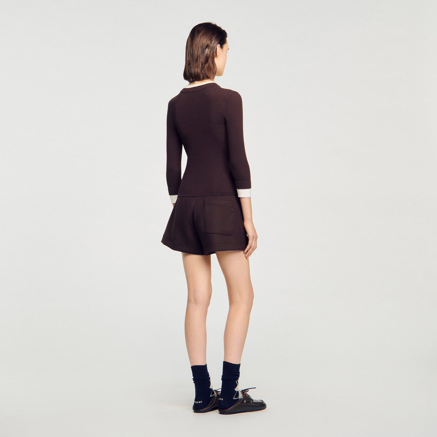 Gassin 2-In-1 Mixed Wool Jumper Brown