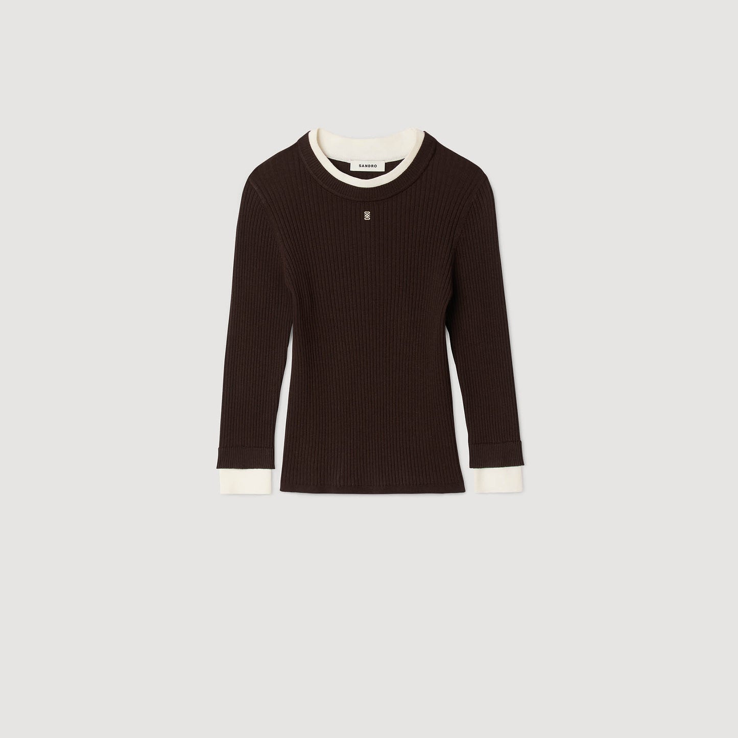 Gassin 2-In-1 Mixed Wool Jumper Brown