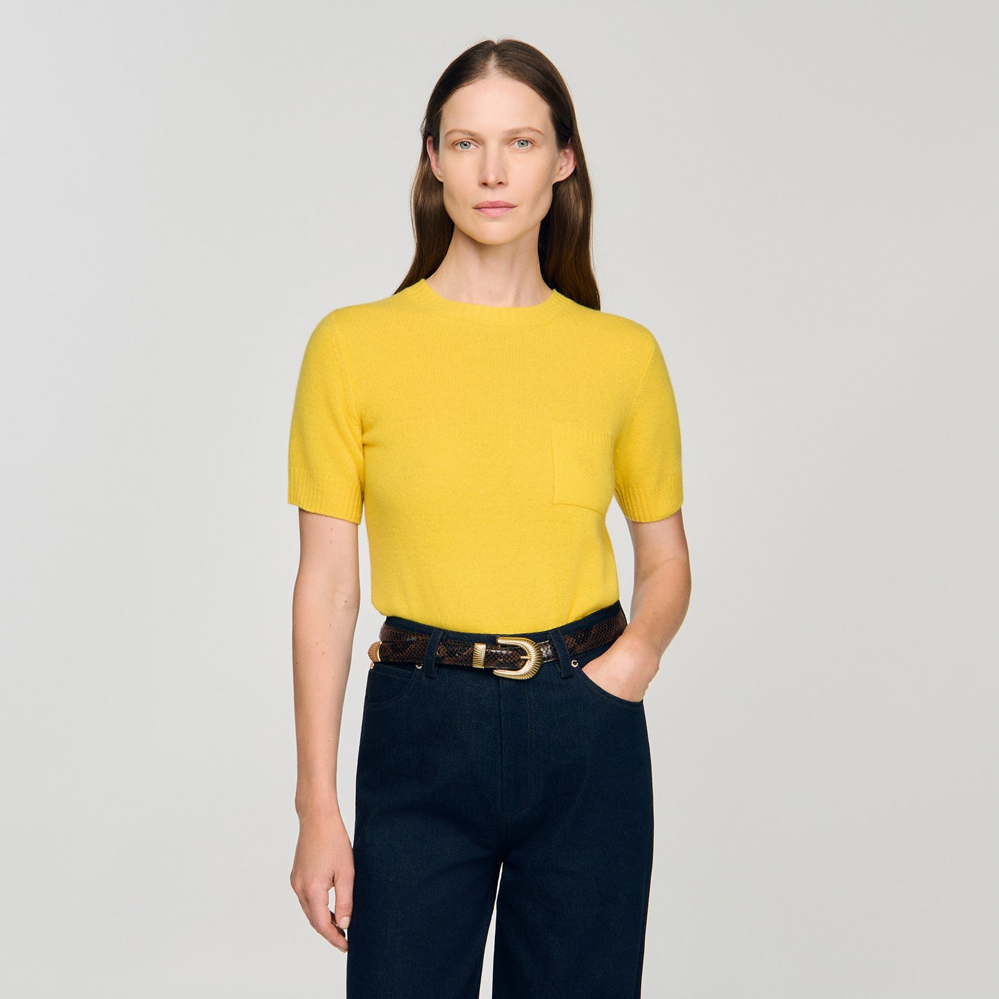 Myrelle Short-Sleeve Jumper Gold Yellow