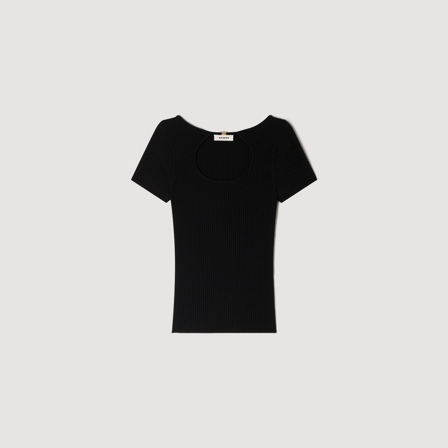 Nacre Openwork Collar Jumper Black