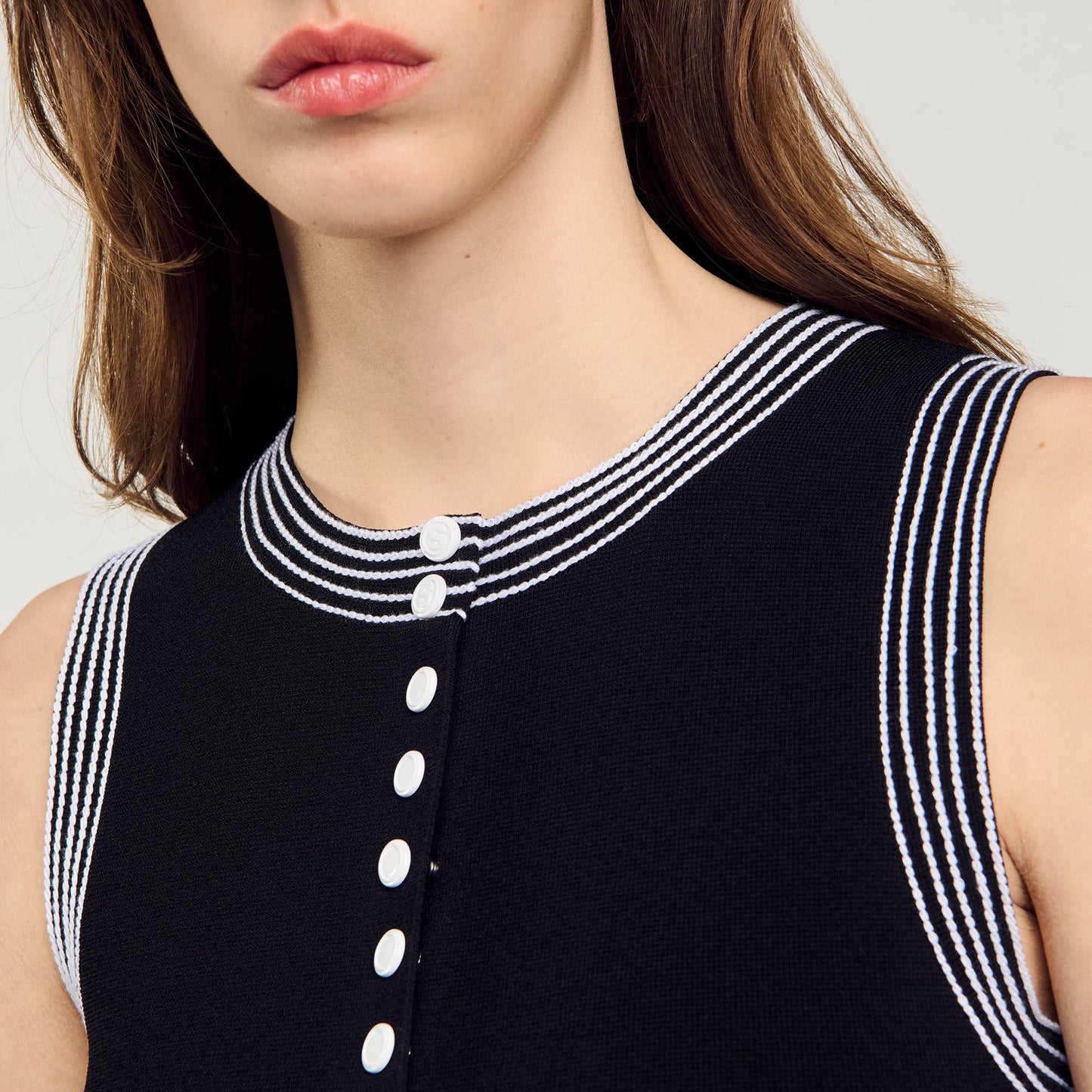 Short Button-Up Dress Black