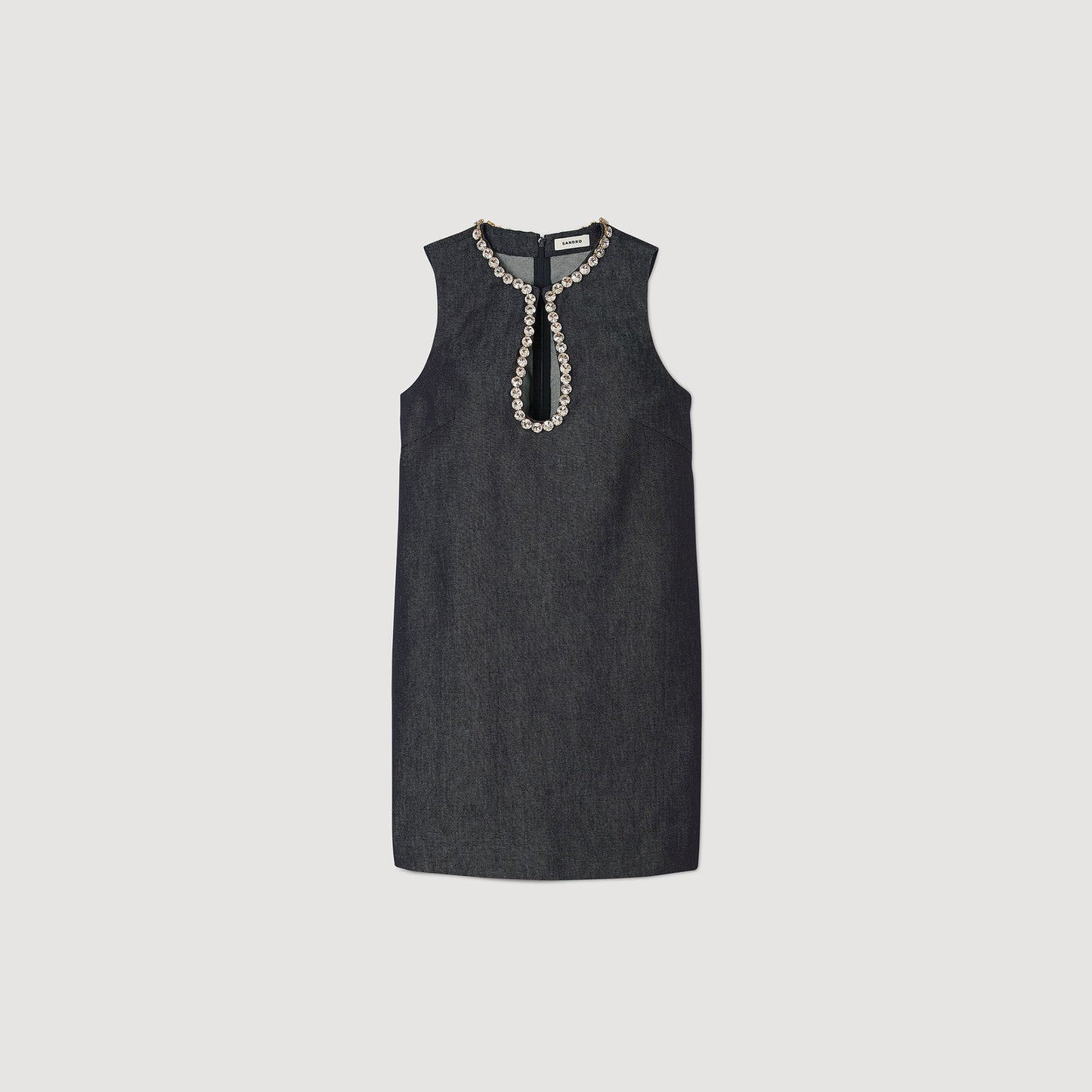 Short Rhinestone Dress Deep Blu