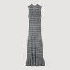 Venus Knit Maxi Dress With Studs Grey