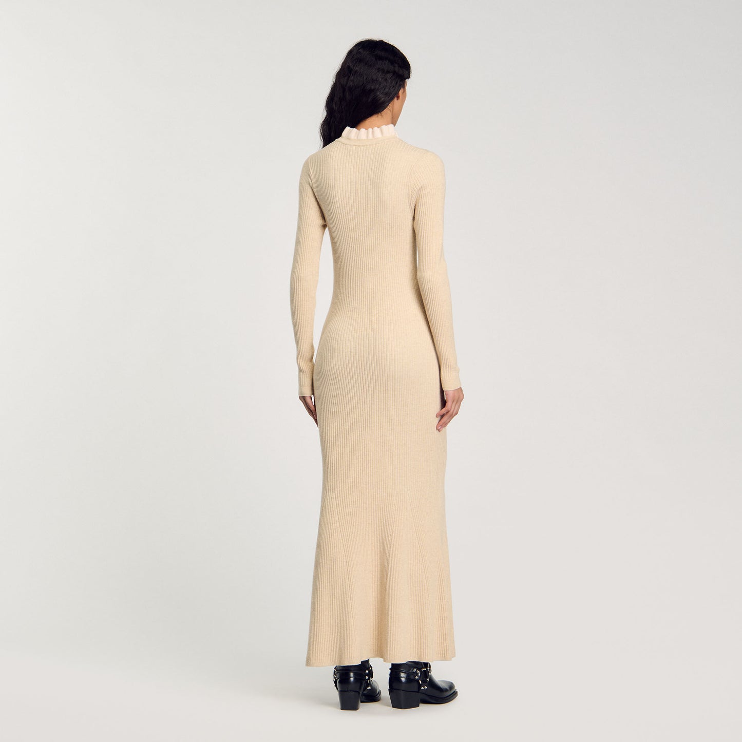 Knit Maxi Dress Beige