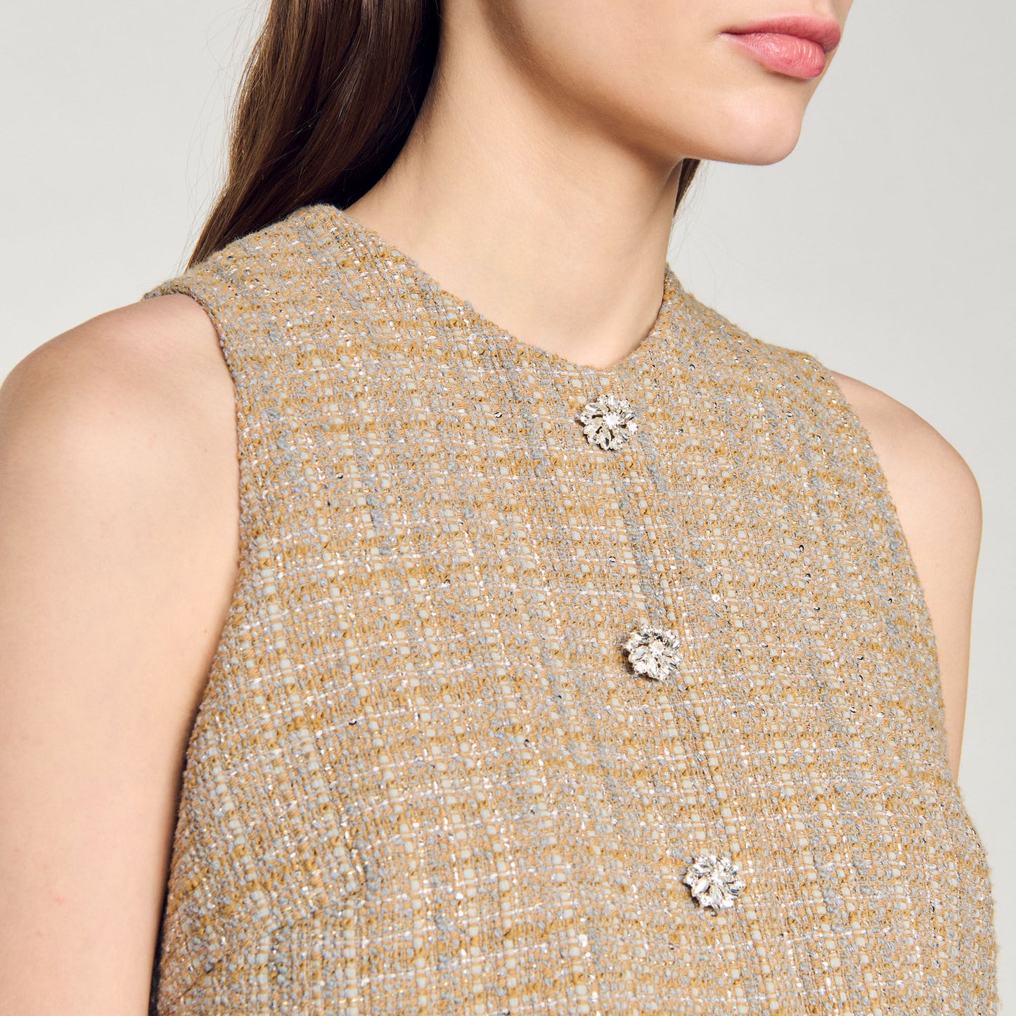Tweed Dress Camel
