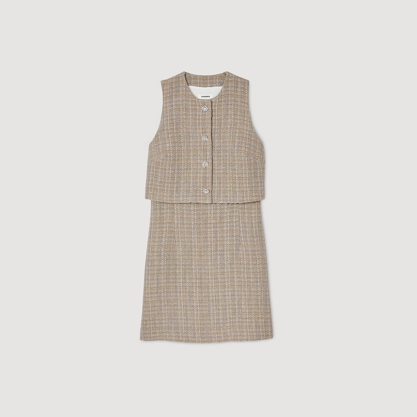 Tweed Dress Camel
