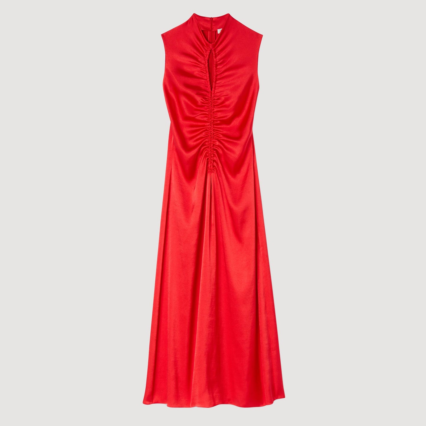 Titanic Draped Satin-Effect Dress Red