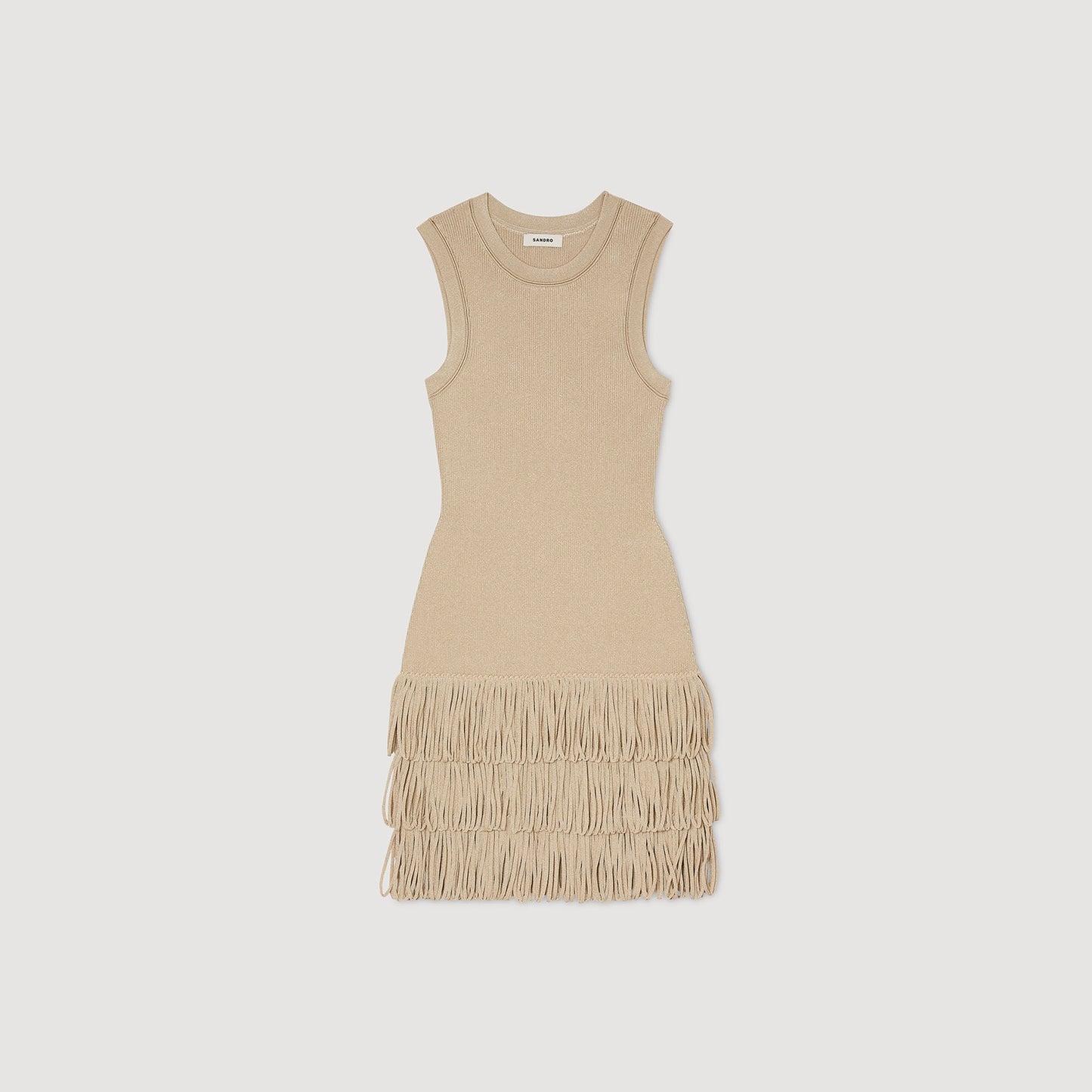 Ida Short Knit Dress Gold