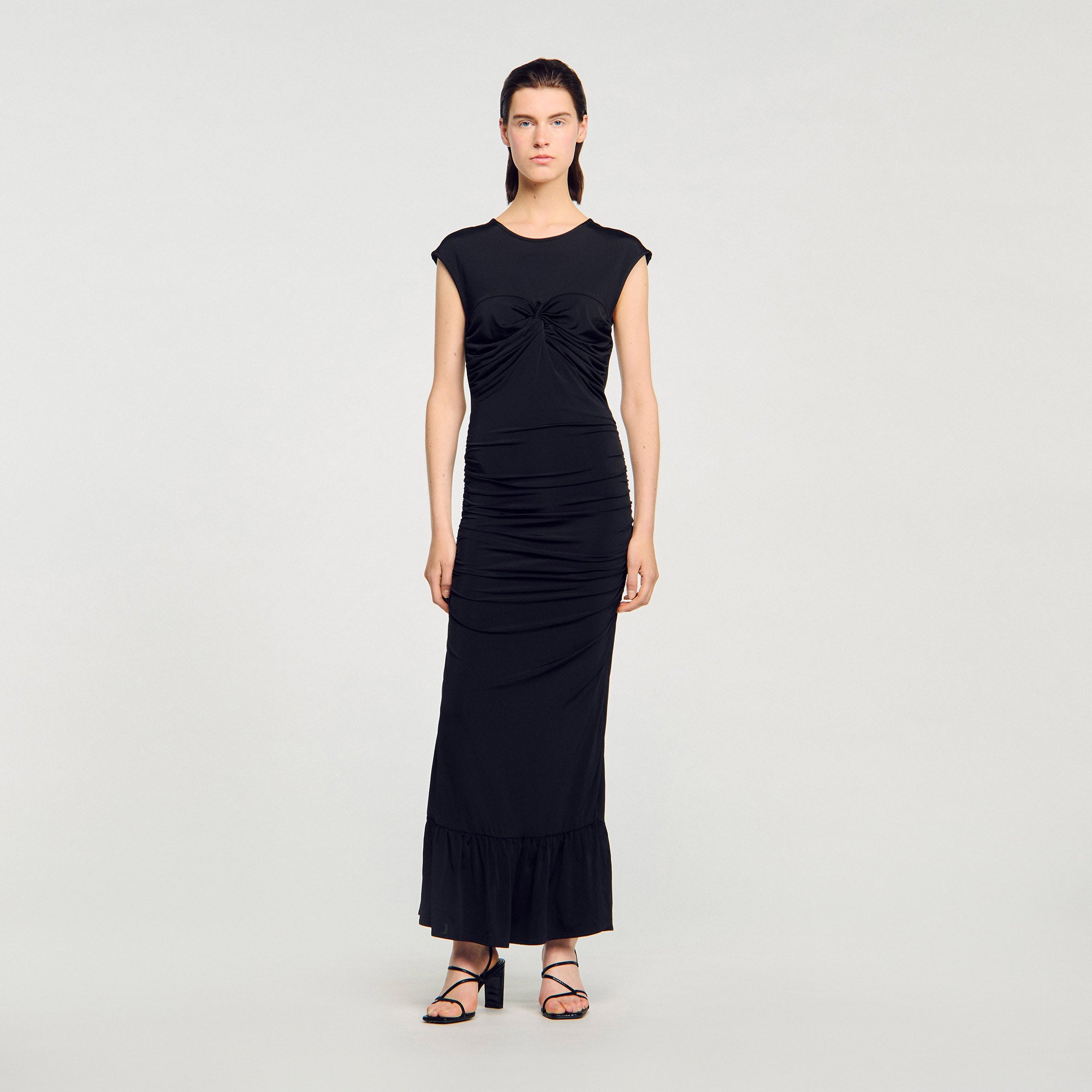 Habibi Draped Maxi Dress Black