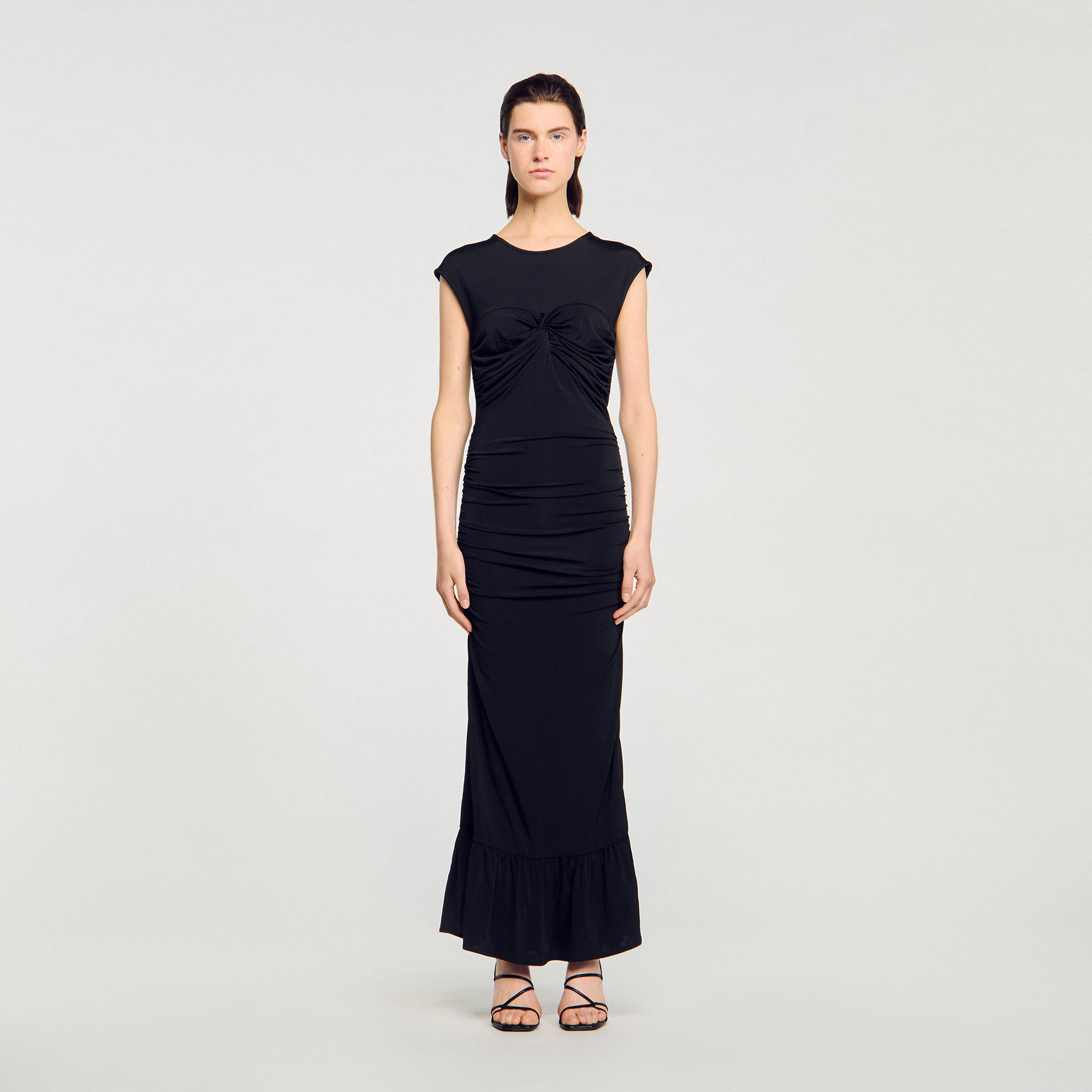 Habibi Draped Maxi Dress Black