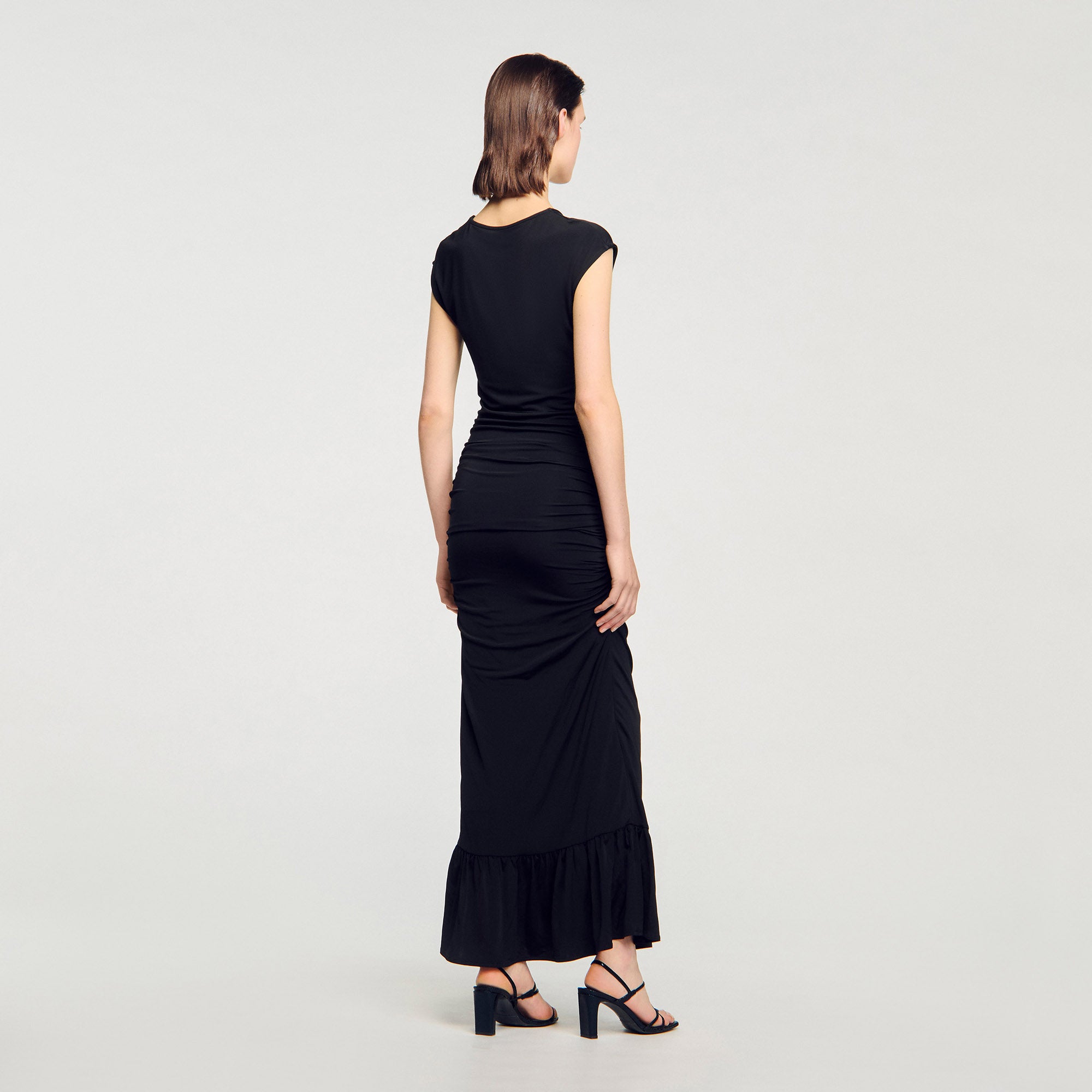 Habibi Draped Maxi Dress Black