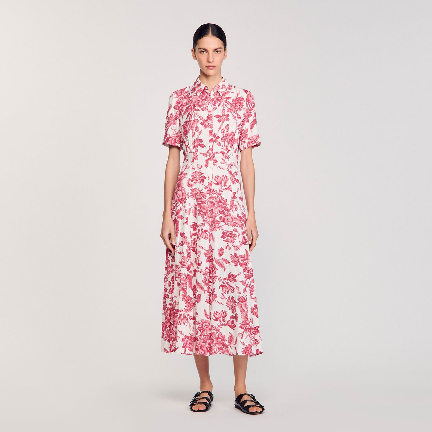 Josephina Floral Patterned Maxi Dress White / Red