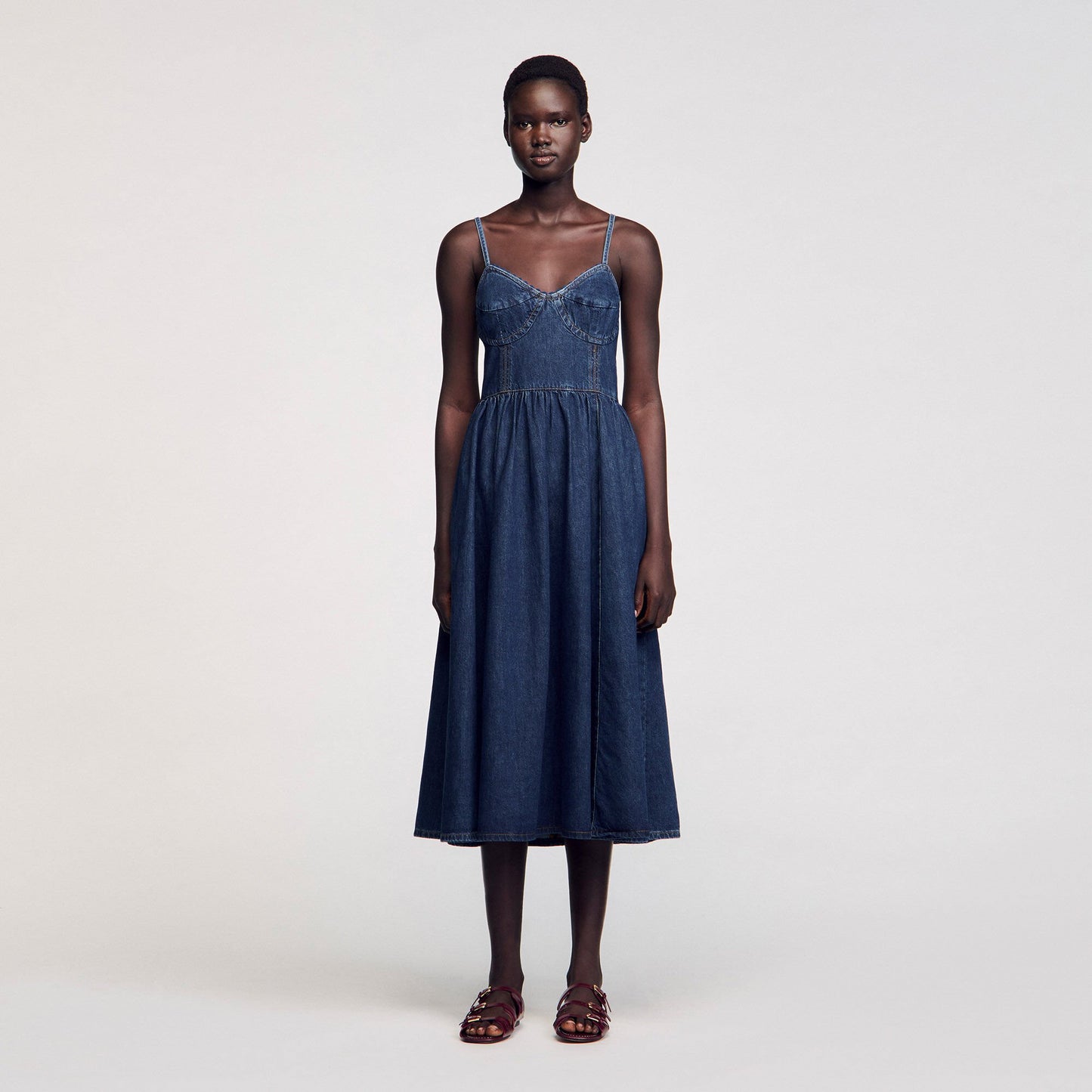 Sophie Midi Denim Dress Blue Jean