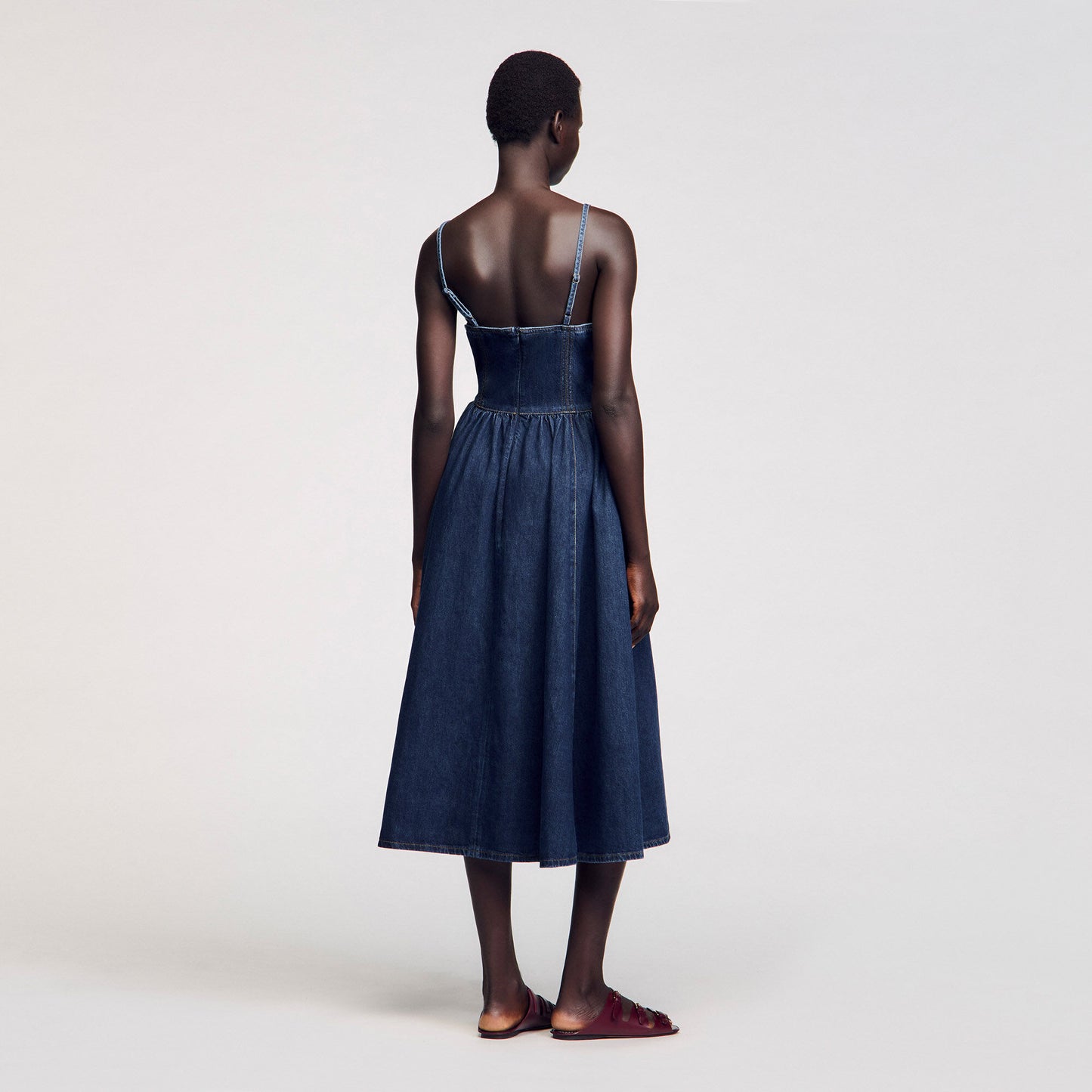 Sophie Midi Denim Dress Blue Jean
