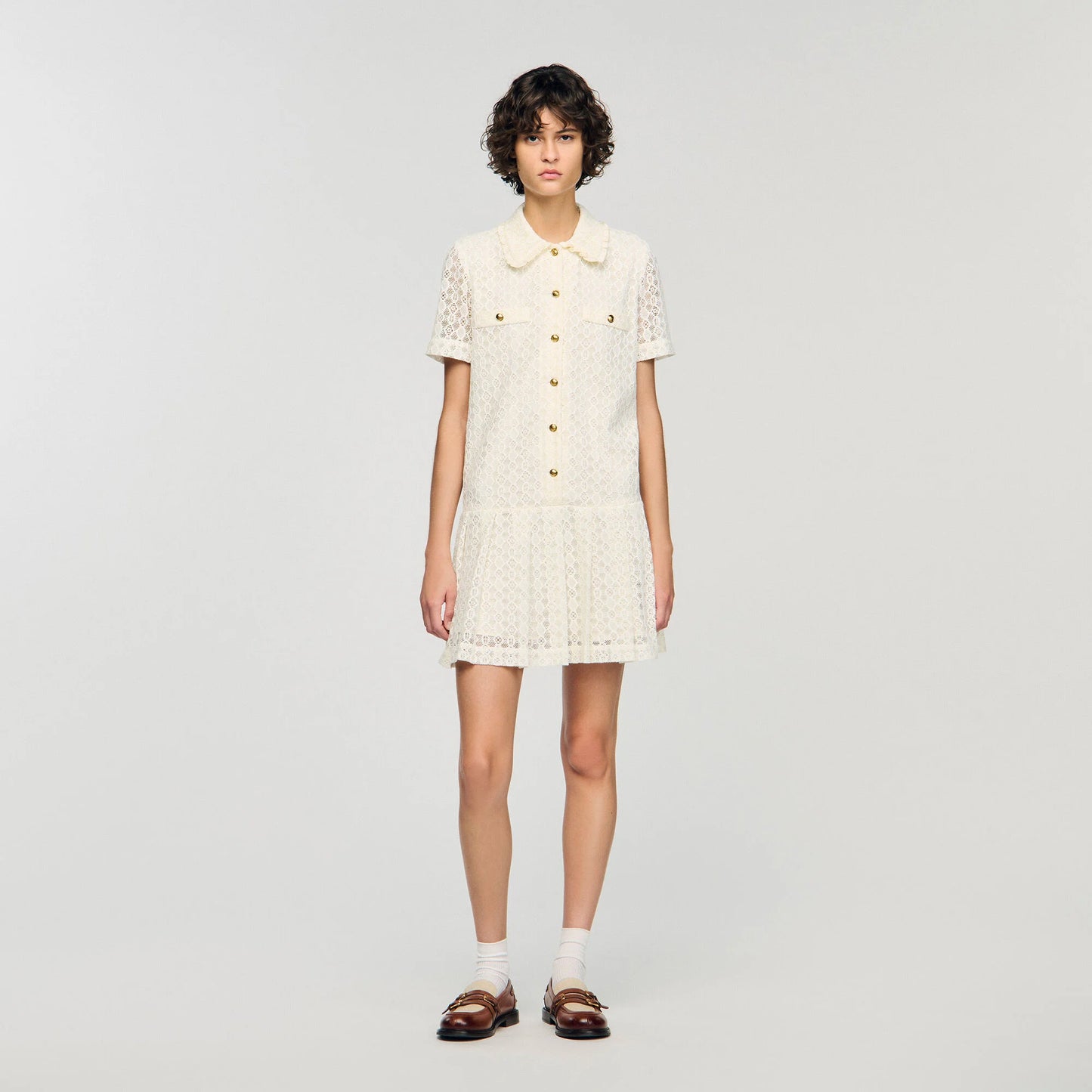 Constantine Short Lace Dress Ecru