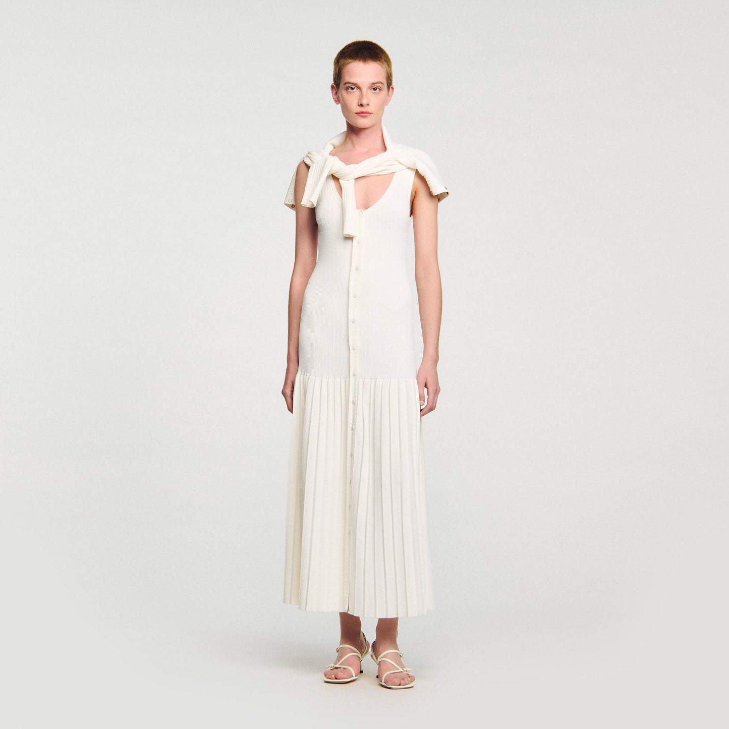 Bella Knit Maxi Dress Ecru