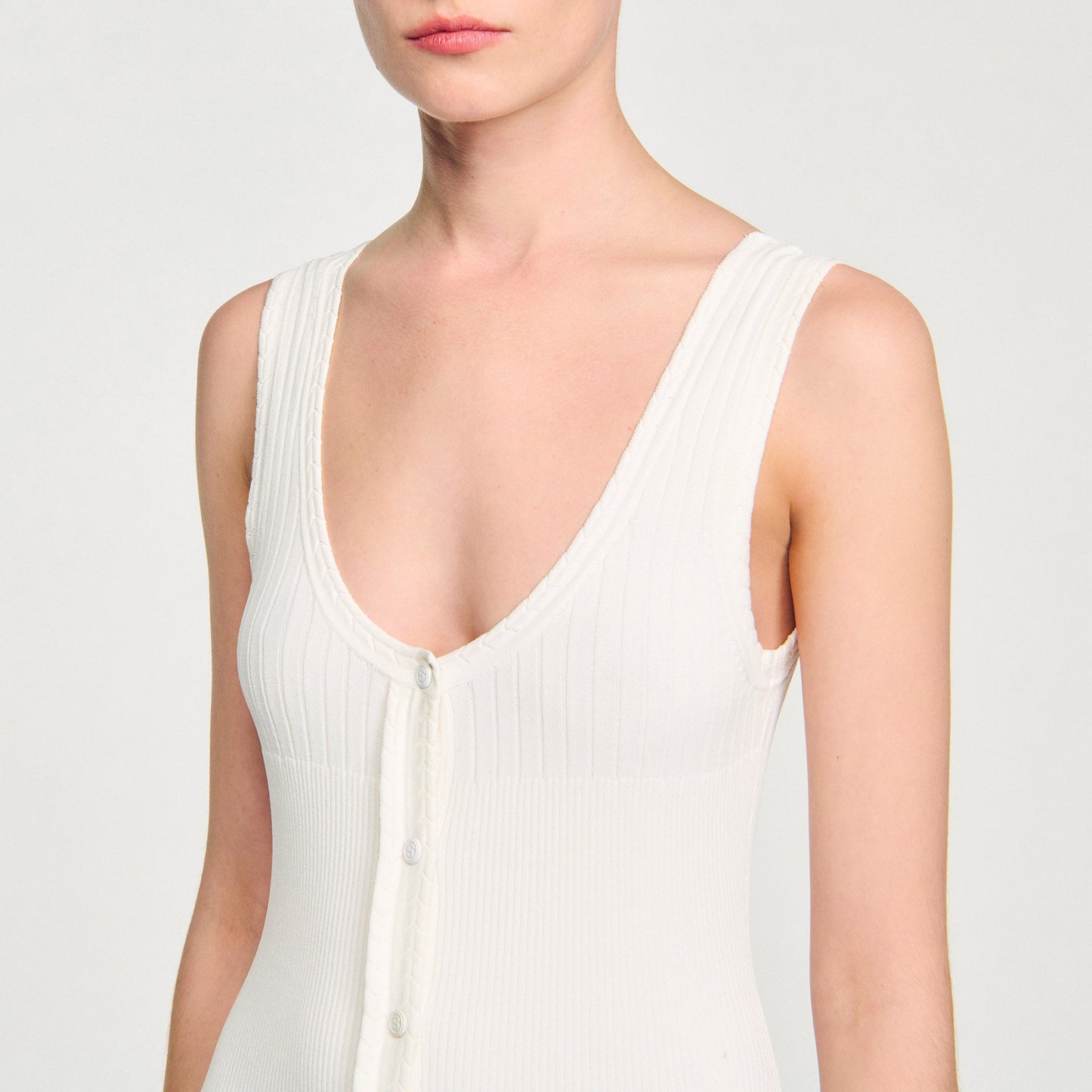 Bella Knit Maxi Dress Ecru