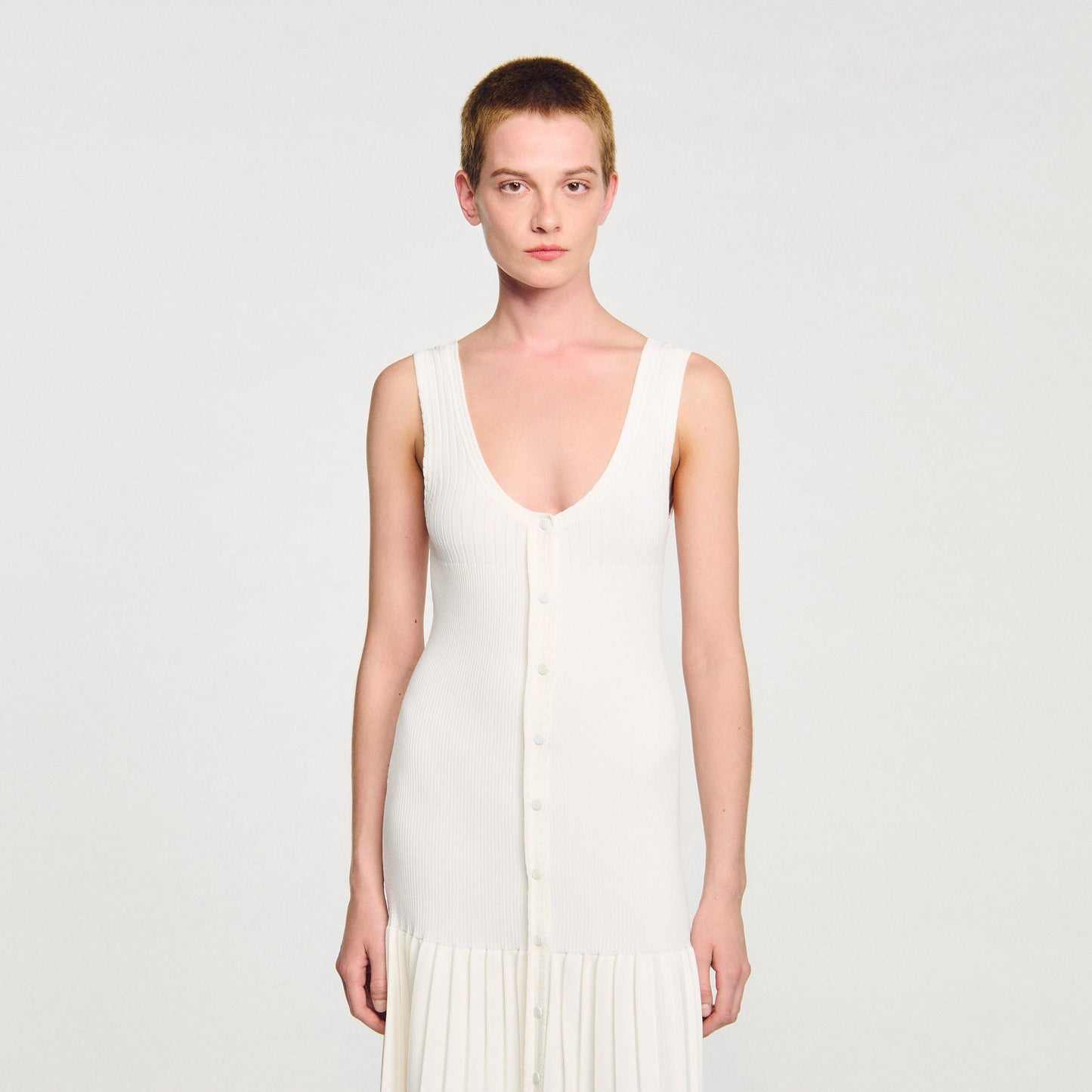 Bella Knit Maxi Dress Ecru