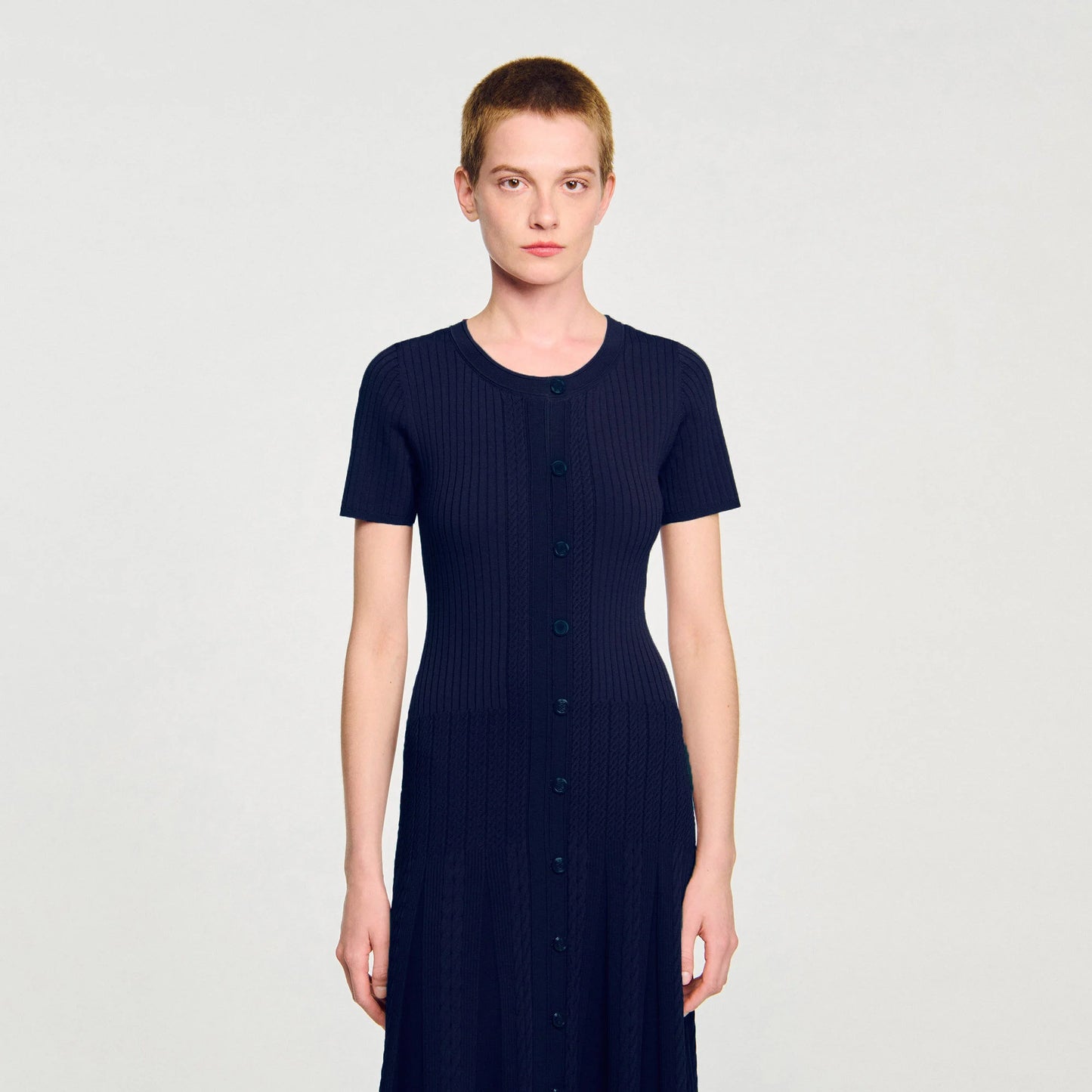 Milla Knit Maxi Dress Navy Blue