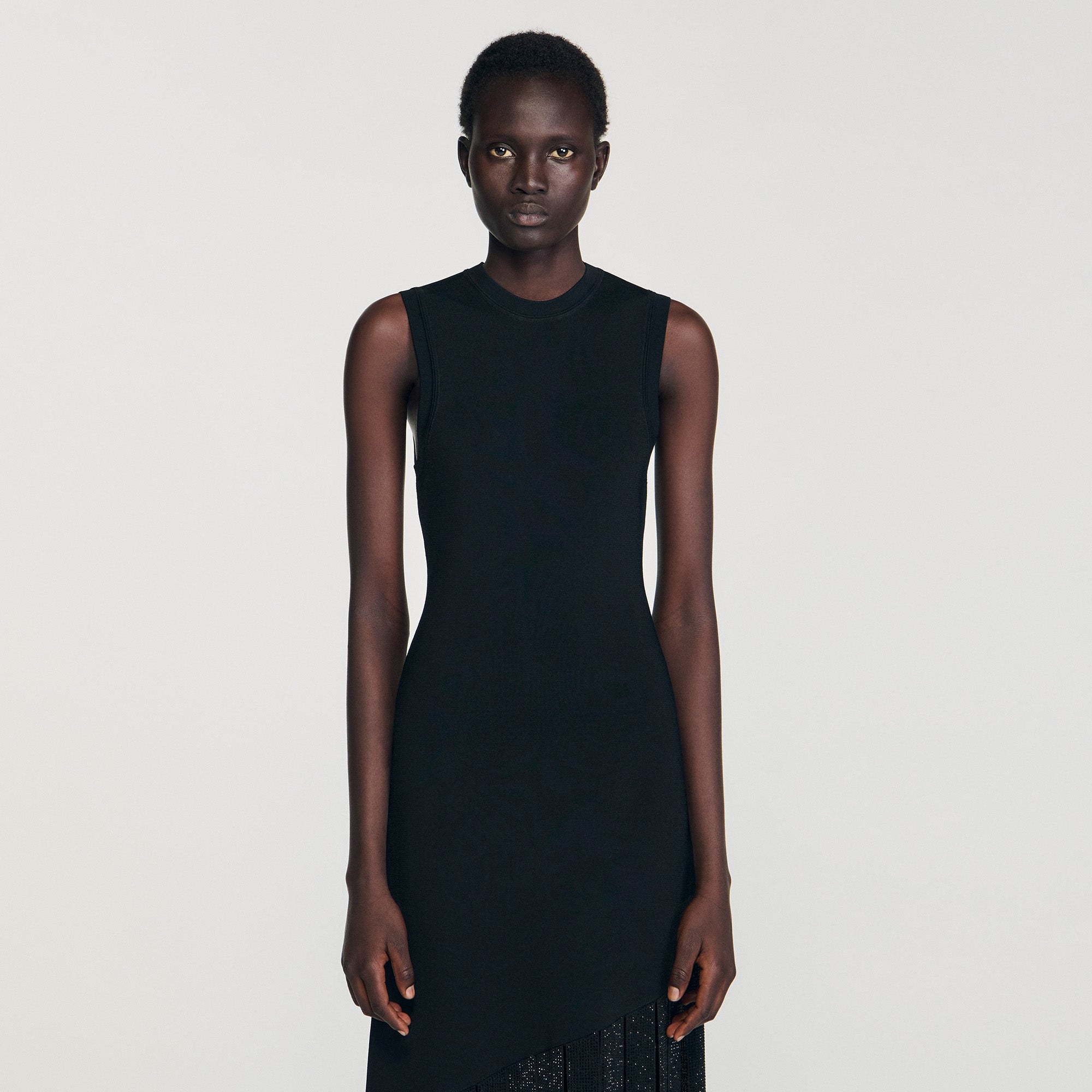 Astoria Fringed Maxi Dress Black