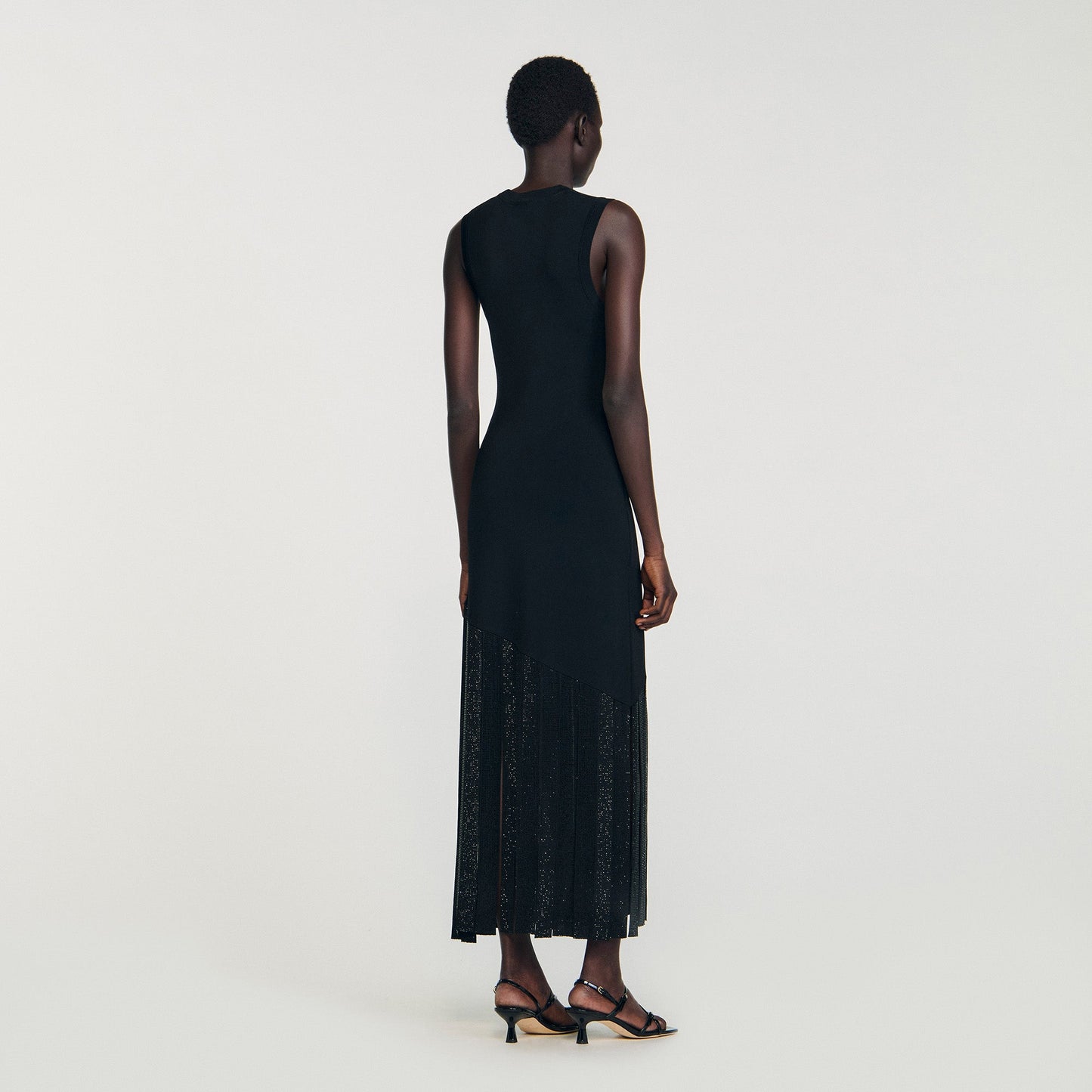 Astoria Fringed Maxi Dress Black