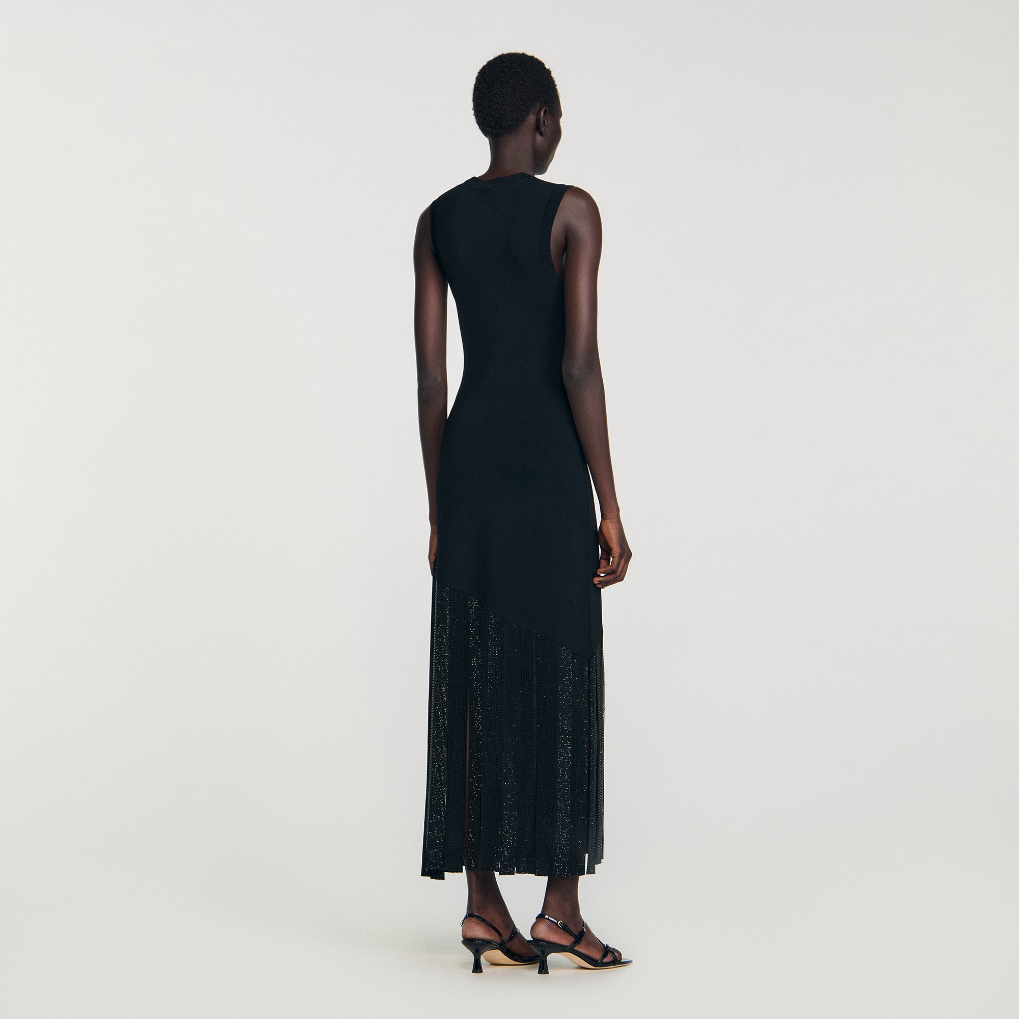Astoria Fringed Maxi Dress Black