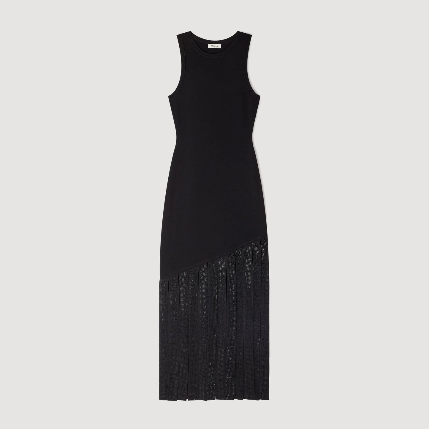 Astoria Fringed Maxi Dress Black