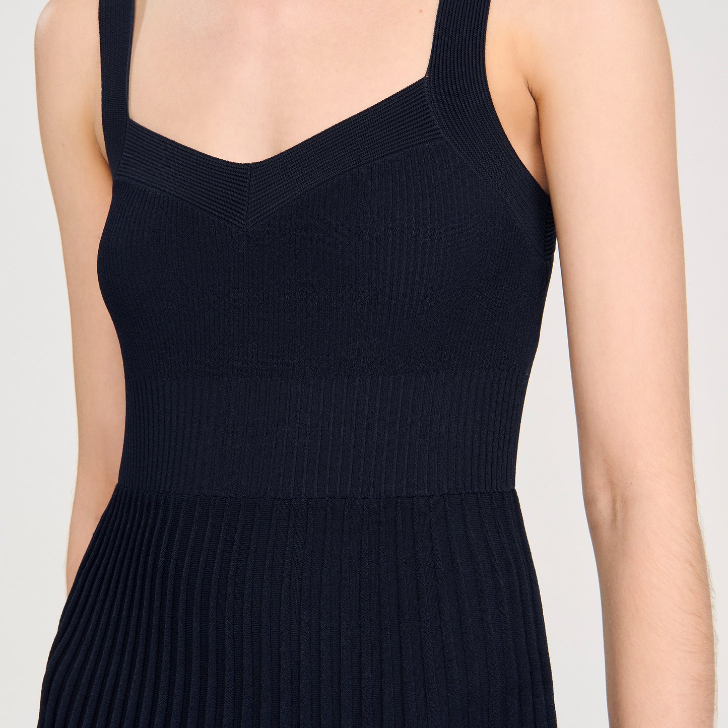 Magdaleine Short Knit Dress Navy Blue