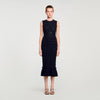 Nefertiti Knit Maxi Dress With Studs Black