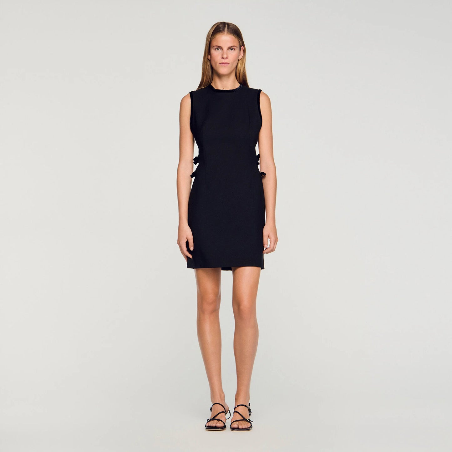 Aurore Short Dress With Cutouts Black