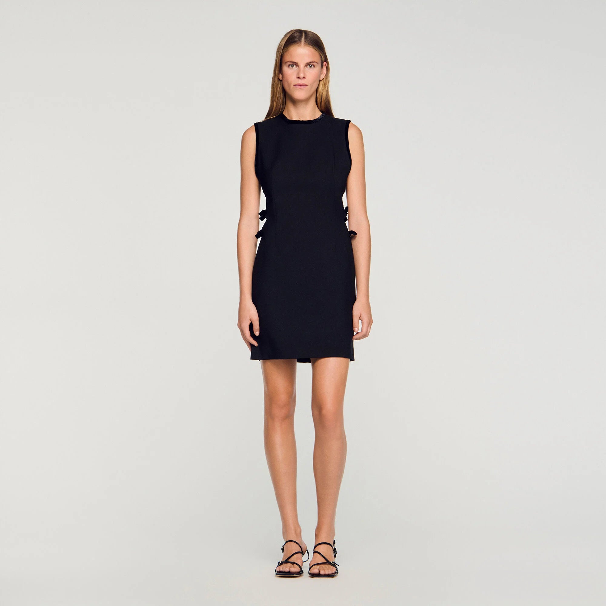 Aurore Short Dress With Cutouts Black