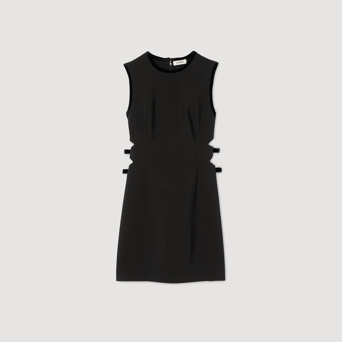 Aurore Short Dress With Cutouts Black