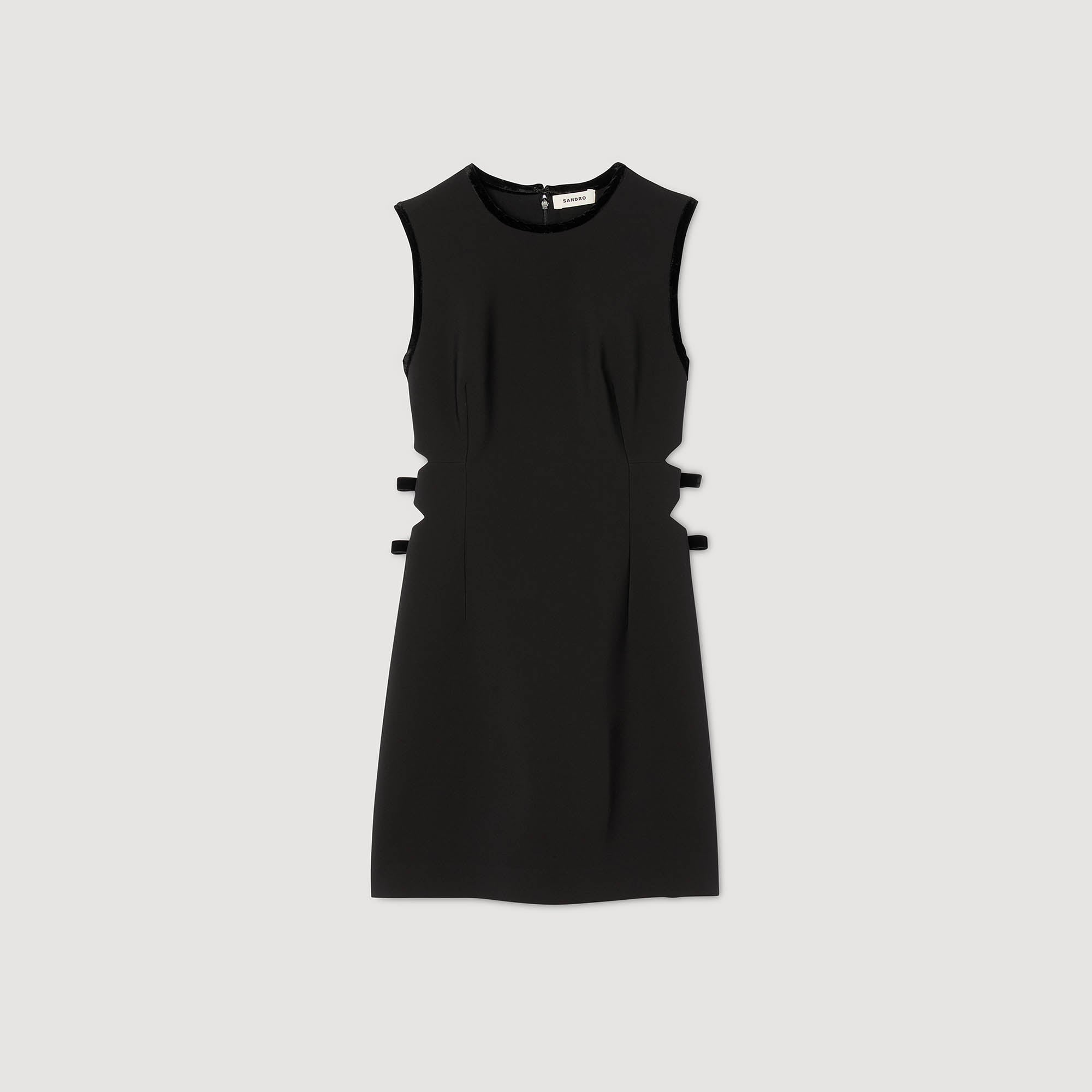 Aurore Short Dress With Cutouts Black