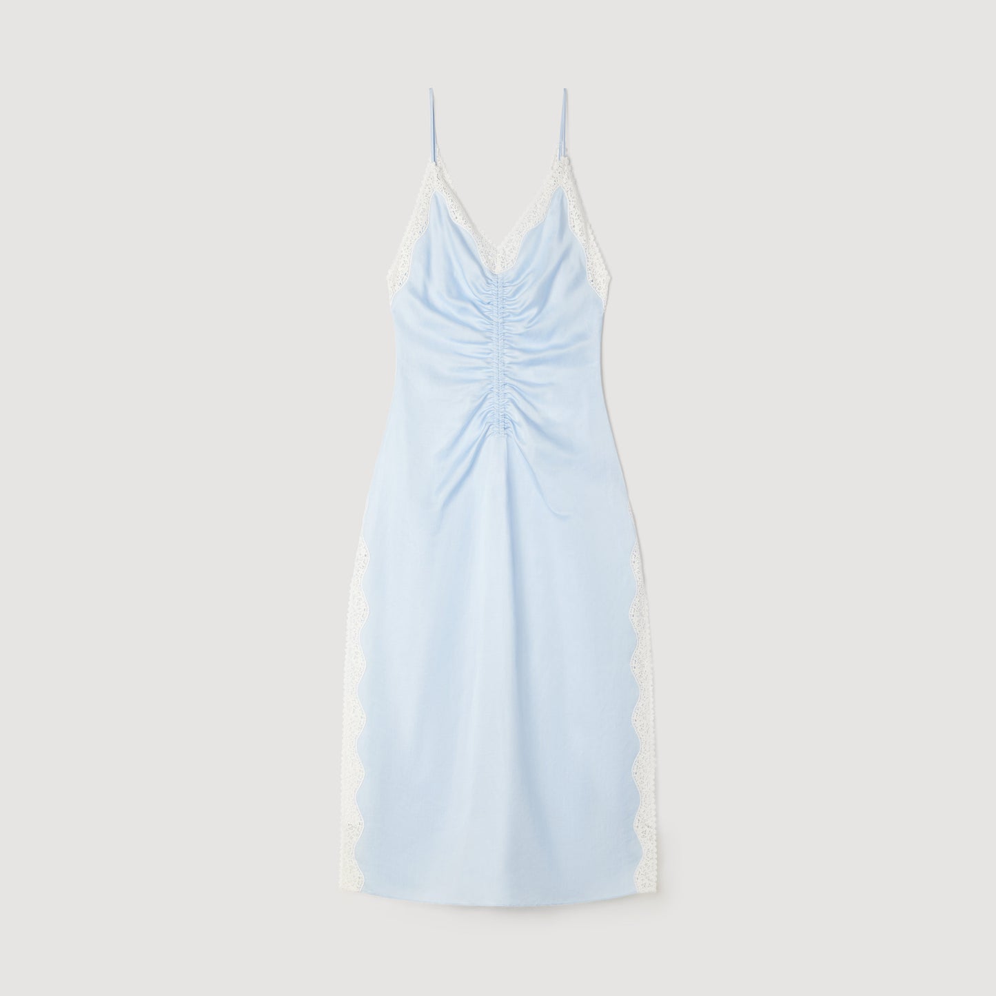 Gaiana Satin-Effect Maxi Dress With Straps SKY BLUE