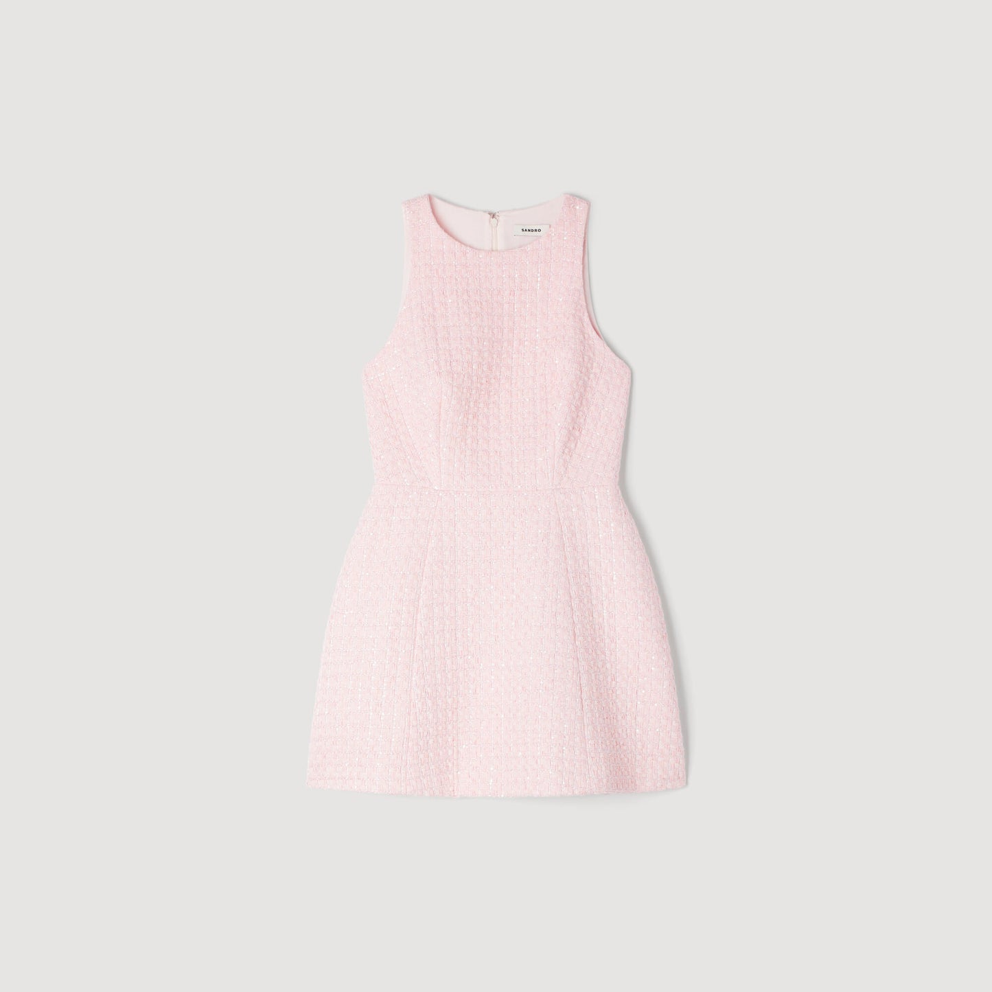 Demirose Sequin Tweed Short Dress Pink