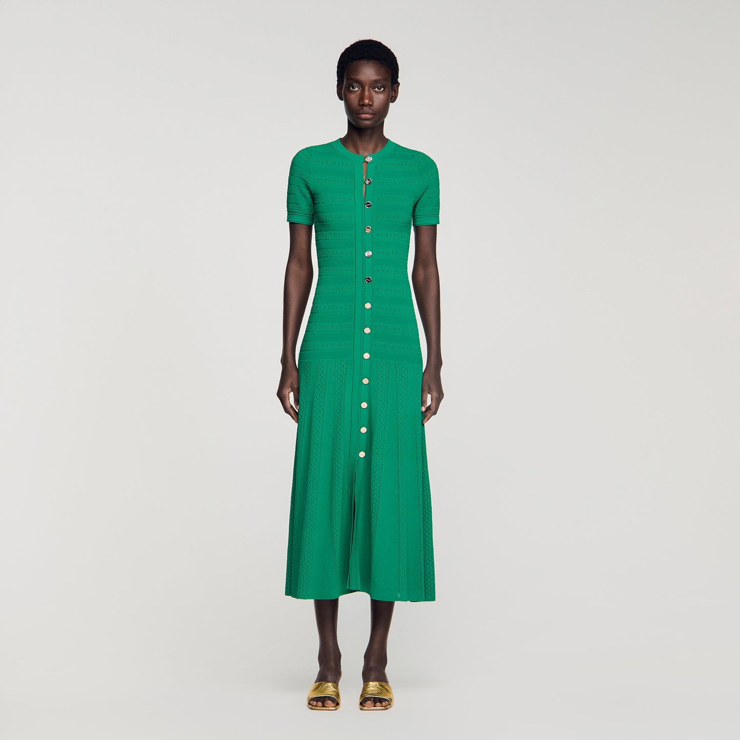 Milona Knit Maxi Dress EMEURAUDE GREEN