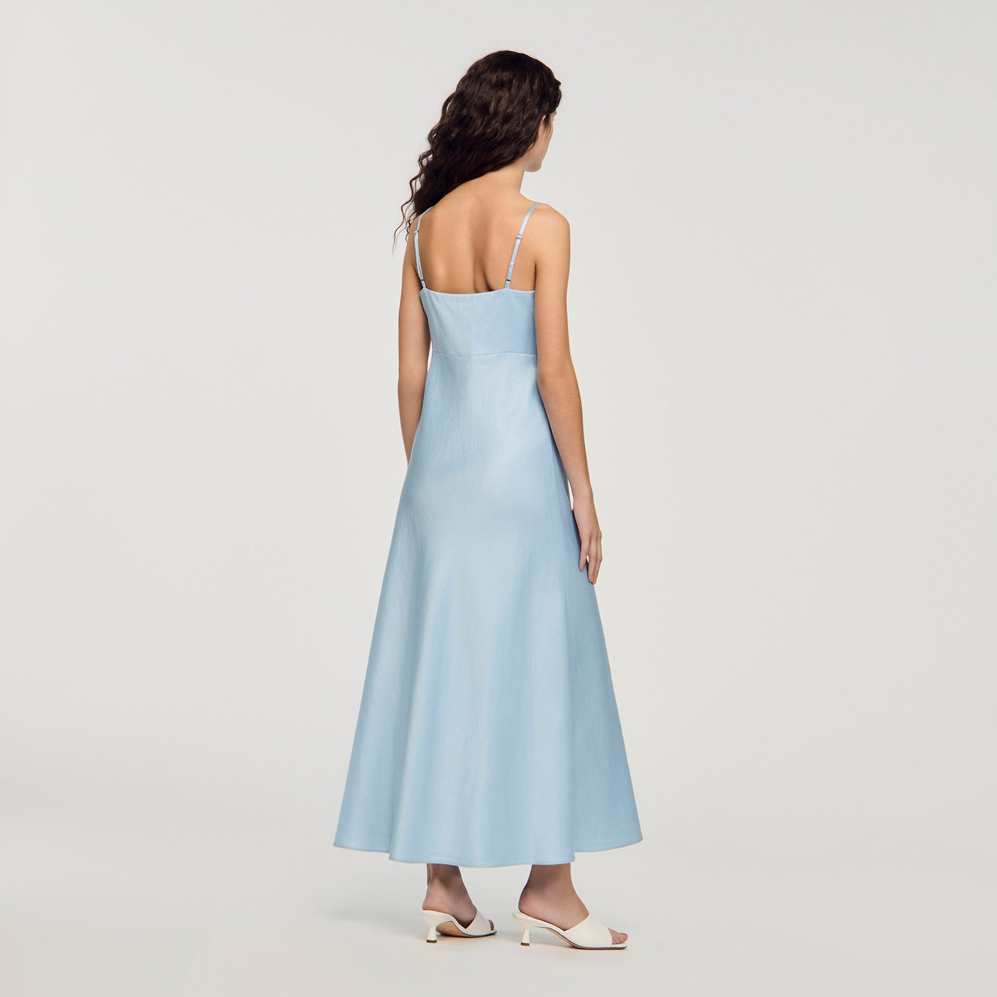 Cinderella Satin-Effect Maxi Dress Blue Sky