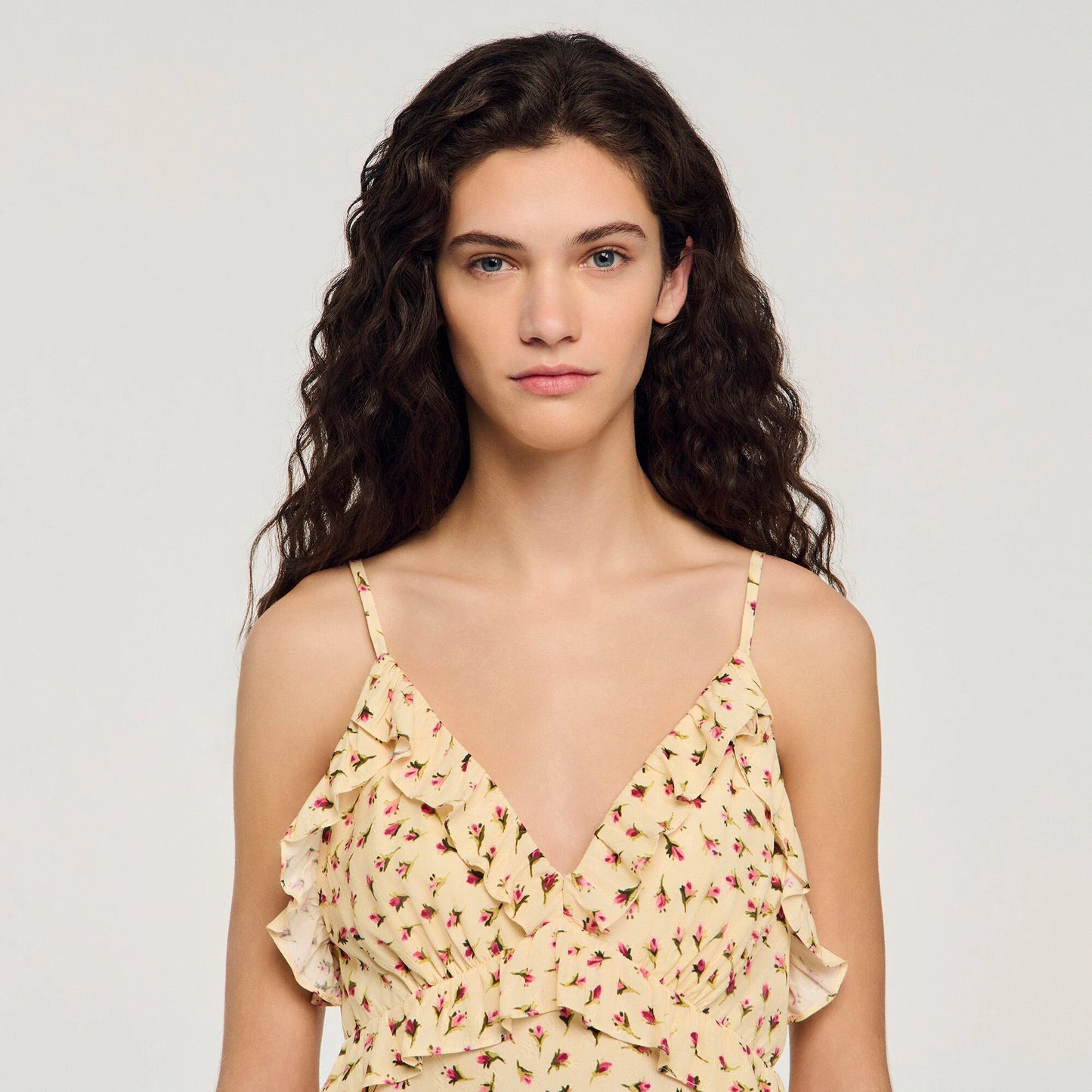 Soleane Flower Print Maxi Dress Butter / Pink