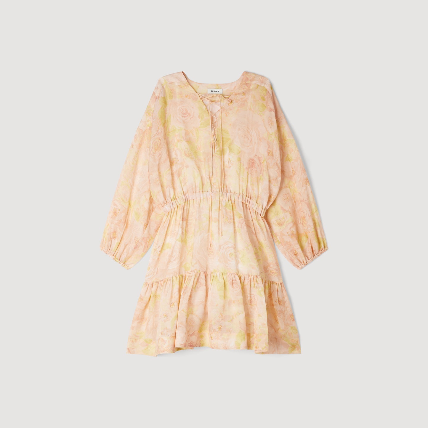 Provenza Flower Print Short Dress Pink / Green